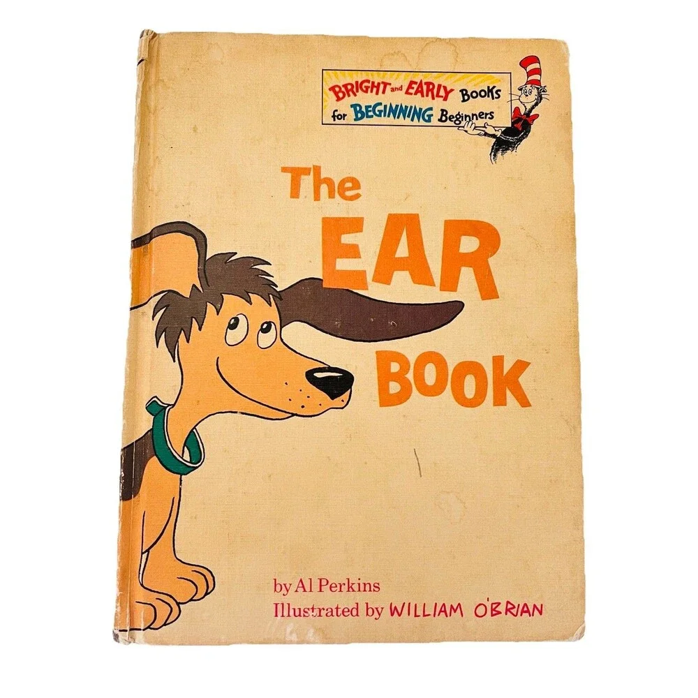 1968 The Ear Book Al Perkins Bright & Early Beginner Book HC Dr Seuss Era